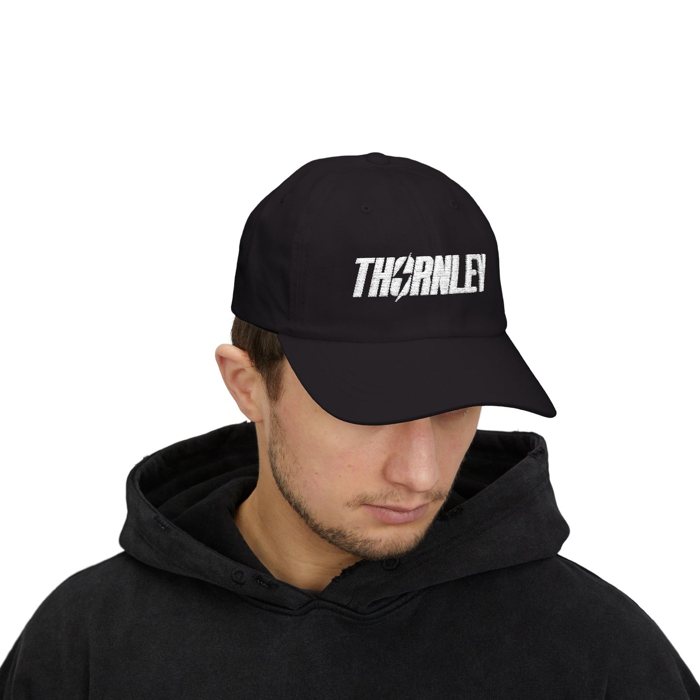 Classic Thornley Embroidered Baseball Cap - Black
