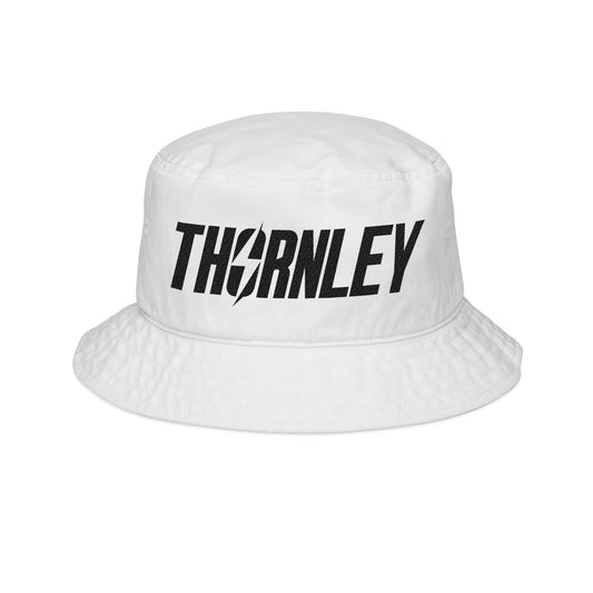 Classic Thørnley Embroidered Bucket Hat - White